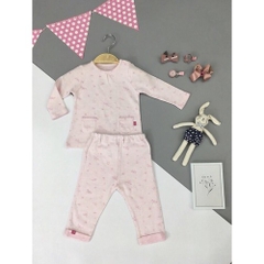Bộ cài vai dài tay Momma Baby bé gái