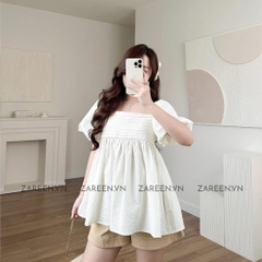 ÁO BABYDOLL XẾP LY NGỰC TAY PHỒNG ZAREEN VOA118