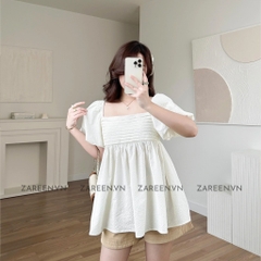 ÁO BABYDOLL XẾP LY NGỰC TAY PHỒNG ZAREEN VOA118