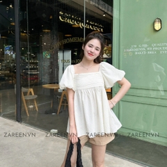 ÁO BABYDOLL XẾP LY NGỰC TAY PHỒNG ZAREEN VOA118