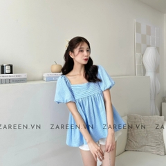 ÁO BABYDOLL XẾP LY NGỰC TAY PHỒNG ZAREEN VOA118