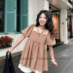 ÁO BABYDOLL XẾP LY NGỰC TAY PHỒNG ZAREEN VOA118