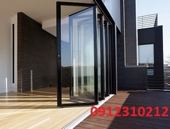 Thi công cửa xếp gấp trượt tại Thái Bình