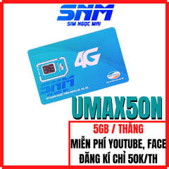 SIM 4G VIETTEL UMAX50N 5GB DATA  - DUY TRÌ CHỈ 50K/THÁNG