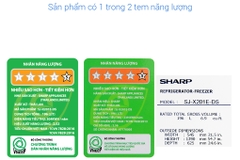 Tủ lạnh Sharp Inverter 182 lít SJ-X201E-DS