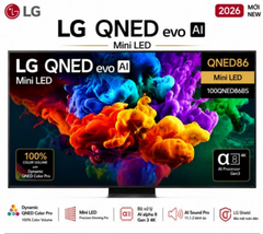 TIVI LG 100 inch 4K QNED evo AI QNED86 Mini LED 2026 100QNED86BS