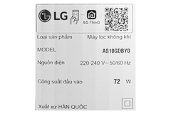 Máy lọc không khí LG PuriCare 360 Alpha Double AS10GDBY0.ABAE 72W