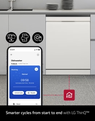 Máy rửa chén  LG QuadWash™ DFB335HE｜Bộ sưu tập LG Objet ®