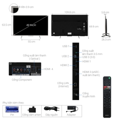 Android Tivi Sony 4K 49 inch KD-49X8500H/S Model 2020