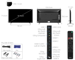 Android Tivi Sony 4K 55 inch KD-55X8050H Model 2020