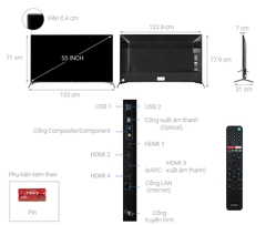Android Tivi Sony 4K 55 inch KD-55X9500H Model 2020