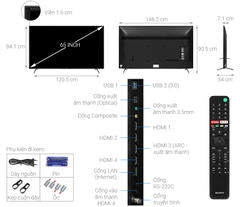 Android Tivi Sony 4K 65 inch KD-65X8050H Model 2020