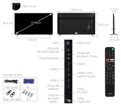 Android Tivi Sony 4K 75 inch KD-75X8050H Model 2020