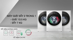 Máy giặt sấy LG Inverter 10.5 kg FG1405H3W1