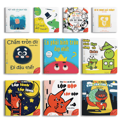 Combo 10 cuốn (0 - 6 Tuổi): Màu sắc + Hình khối + Âm thanh
