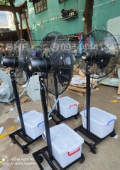 Quạt đứng phun sương công nghiệp Đĩa Xoay (PHUN CỰC MÁT)