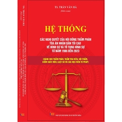 Sách -Hệ Thống Các Nghị Quyết Của Hội Đồng Thẩm Phán Tòa Án Nhân Dân Tối Cao Về Hình Sự, Tố Tụng Hình Sự Từ  1986 - 2023