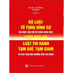 Sách - Bộ Luật Tố Tụng Hình Sử Đã Được Sửa Đổi, Bổ Sung Năm 2022, Luật Đặc Xá, Luật Thi Hành Tạm Giữ, Tạm Giam