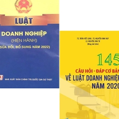 Combo 2 cuốn sách Luật Doanh Nghiệp (Hiện Hành) + 145 Câu hỏi - đáp cơ bản về luật doanh nghiệp năm 2020