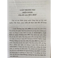 Sách - Luật Thương mại (hiện hành) (sửa đổi, bổ sung năm 2017, 2019)