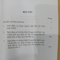 Sách - Luật Đầu Tư (Hiện Hành) (Sửa Đổi, Bổ Sung Năm 2022) Và Nghị Định Hướng Dẫn Thi Hành