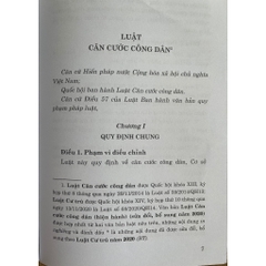 Sách - Luật Căn cước công dân (hiện hành) (sửa đổi, bổ sung năm 2020)