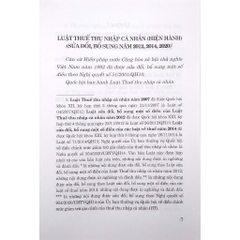 Sách - Luật Thuế Thu Nhập Cá Nhân (Hiện Hành) (Sửa Đổi, Bổ Sung Năm 2012, 2014, 2020)