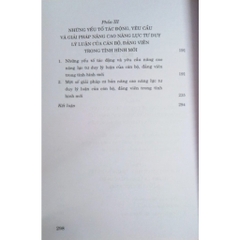 Sách - Nâng cao năng lực tư duy lý luận của cán bộ, đảng viên trong tình hình mới