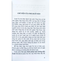 Sách - Các Quy Định Pháp Luật Hướng Dẫn Luật Cư Trú
