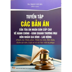 Sách - Tuyển Tập Các Bản Án Của Tòa Án Nhân Dân Cấp Cao Về Hành Chính, Kinh Doanh Thương Mại, Hôn Nhân Gia Đình...