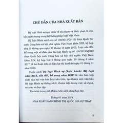 Sách Bộ Luật Hình Sự (Hiện Hành) (Bộ Luật Năm 2015 Sửa Đổi, Bổ Sung Năm 2017)