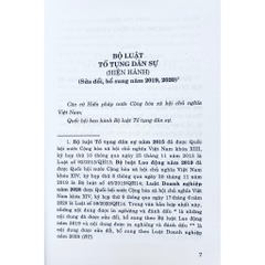 Sách - Bộ Luật Tố Tụng Dân Sự (Hiện Hành) (Sửa Đổi, Bổ Sung Năm 2019, 2020)