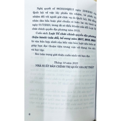 Sách - Luật Tổ Chức Chính Quyền Địa Phương (Hiện Hành) (Sửa Đổi, Bổ Sung Năm 2017, 2019, 2023))