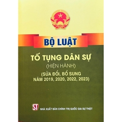 Combo 2 cuốn sách Bộ Luật Dân Sự + Bô Luật Tố Tụng Dân Sự (Hiện Hành) (Sửa Đổi, Bổ Sung Năm 2019, 2020, 2022, 2023)