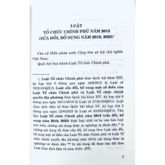Sách - Luật Tổ Chức Chính Phủ (Sửa Đổi, Bổ Sung Năm 2019, 2023)