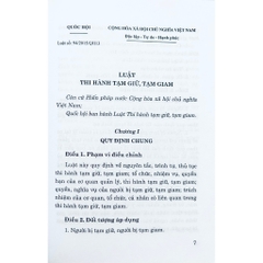 Sách - Luật Thi Hành Tạm Giữ, Tạm Giam (Hiện Hành)