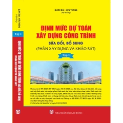 Sách - Định Mức Dự Toán Xây Dựng Công Trình Sửa Đổi, Bổ Sung (3 tập)