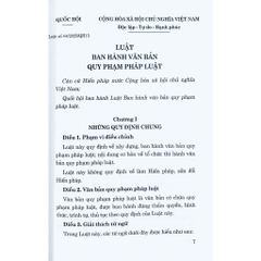 Sách - Luật Ban Hành Văn Bản Quy Phạm Pháp Luật (Có Hiệu Lực Thi Hành Từ Ngày 01/4/2025)