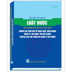 Sách - Chỉ Dẫn Áp Dụng Luật Dược (Sửa Đổi, Bổ Sung) Năm 2024 Những Quy Định Mới Về Hành Nghề, Kinh Doanh, Đăng Ký