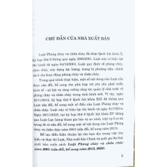 Sách - Luật Phòng Cháy Và Chữa Cháy Năm 2001 (Sửa Đổi, Bổ Sung Năm 2013, 2023)