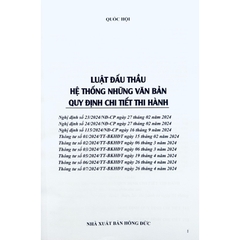 Sách Luật Đấu Thầu - Hệ Thống Những Văn Bản Quy Định Chi Tiết Thi Hành