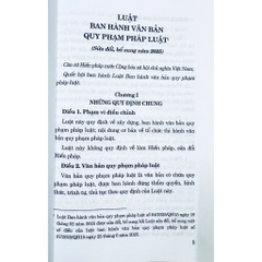 Sách - Luật Ban Hành Văn Bản Quy Phạm Pháp Luật (Sửa Đổi, Bổ Sung Năm 2025)