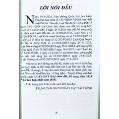 Sách - Luật Đất Đai (Sửa Đổi, Bổ Sung Năm 2024 Văn Bản Hợp Nhất Năm 2025)