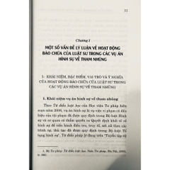 Sách - Hoạt Động Bào Chữa Của Luật Sư Trong Các Vụ Án Hình Sự Về Tham Nhũng Ở Việt Nam Hiện Nay
