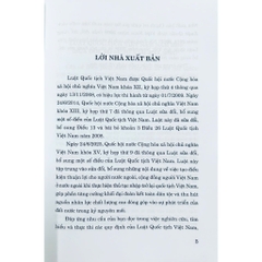 Sách - Luật Quốc Tịch Việt Nam (Hiện Hành) (Sửa Đổi, Bổ Sung Năm 2014)