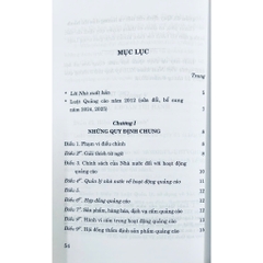 Sách - Luật Quảng Cáo Năm 2012 (Sửa Đổi, Bổ Sung Năm 2024, 2025)