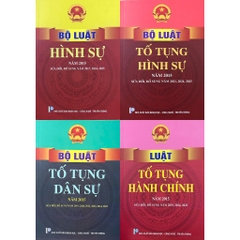 Combo 4 Cuốn Bộ Luật Hình Sự, Bộ Luật Tố Tụng Hình Sự, Bộ Luật Tố Tụng Dân Sự, Luật Tố Tụng Hành Chính (NXB KHCNTT)