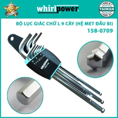 BỘ LỤC GIÁC CHỮ L 9 CÂY (HỆ MET ĐẦU BI) WHIRLPOWER 158-0709