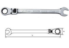 Cờ lê vòng miệng - đầu vòng lắc léo 11mm Sata 46-402