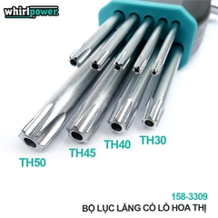 Bộ lục giác hoa thị 9 cây có lỗ 158-3309 Whirlpower th